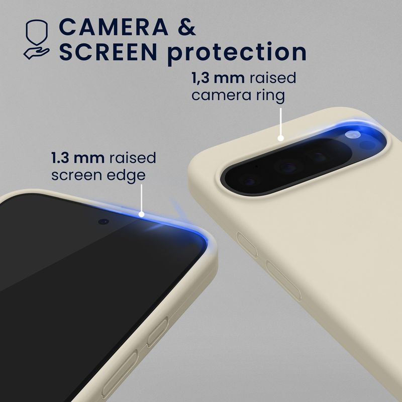 Laptop, Telefoane si Tablete - Telefoane mobile si accesorii - Accesorii Telefoane - Huse telefoane - Husa Kwmobile pentru Google Pixel 10/Pixel 10 Pro, compatibilitate MagSafe, silicon, bej - Infinity.ro