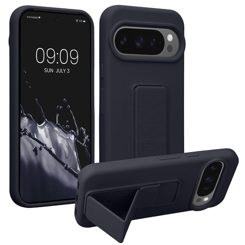Laptop, Telefoane si Tablete - Telefoane mobile si accesorii - Accesorii Telefoane - Huse telefoane - Husa Kwmobile pentru Google Pixel 10/Pixel 10 Pro, functie stand, silicon, afine - Infinity.ro