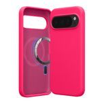 Laptop, Telefoane si Tablete - Telefoane mobile si accesorii - Accesorii Telefoane - Huse telefoane - Husa Kwmobile pentru Google Pixel 10/Pixel 10 Pro, compatibilitate MagSafe, silicon, roz neon - Infinity.ro