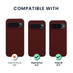 Laptop, Telefoane si Tablete - Telefoane mobile si accesorii - Accesorii Telefoane - Huse telefoane - Husa Kwmobile pentru Google Pixel 10/Pixel 10 Pro, compatibilitate MagSafe, silicon, mov, bordo - Infinity.ro