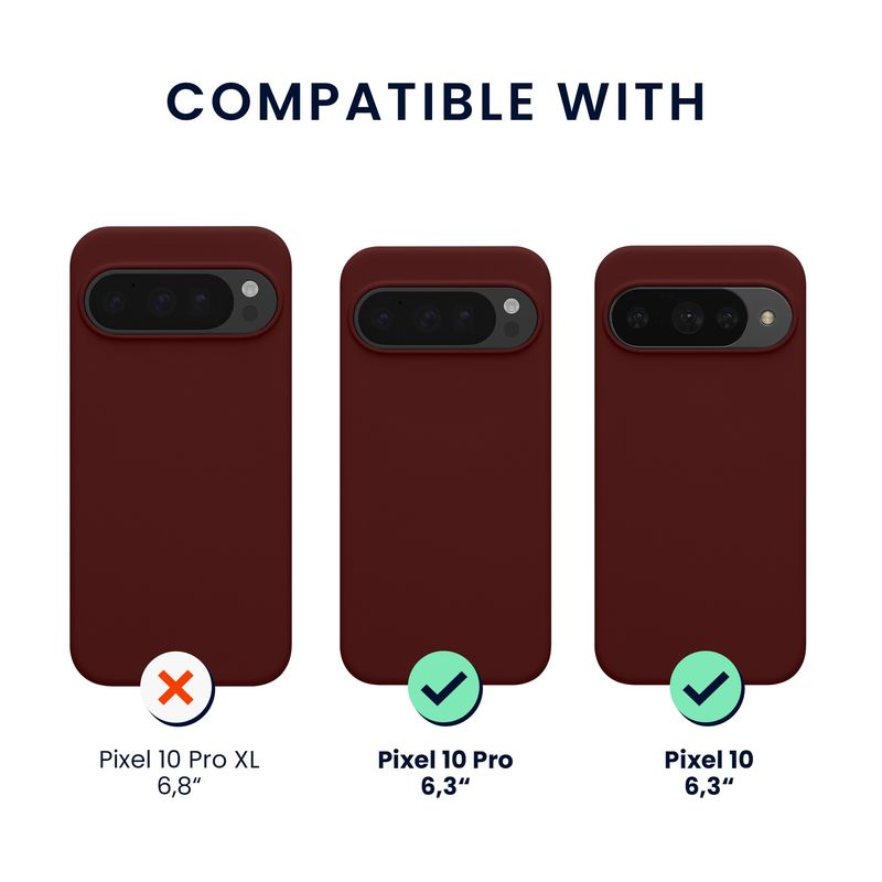 Laptop, Telefoane si Tablete - Telefoane mobile si accesorii - Accesorii Telefoane - Huse telefoane - Husa Kwmobile pentru Google Pixel 10/Pixel 10 Pro, compatibilitate MagSafe, silicon, mov, bordo - Infinity.ro