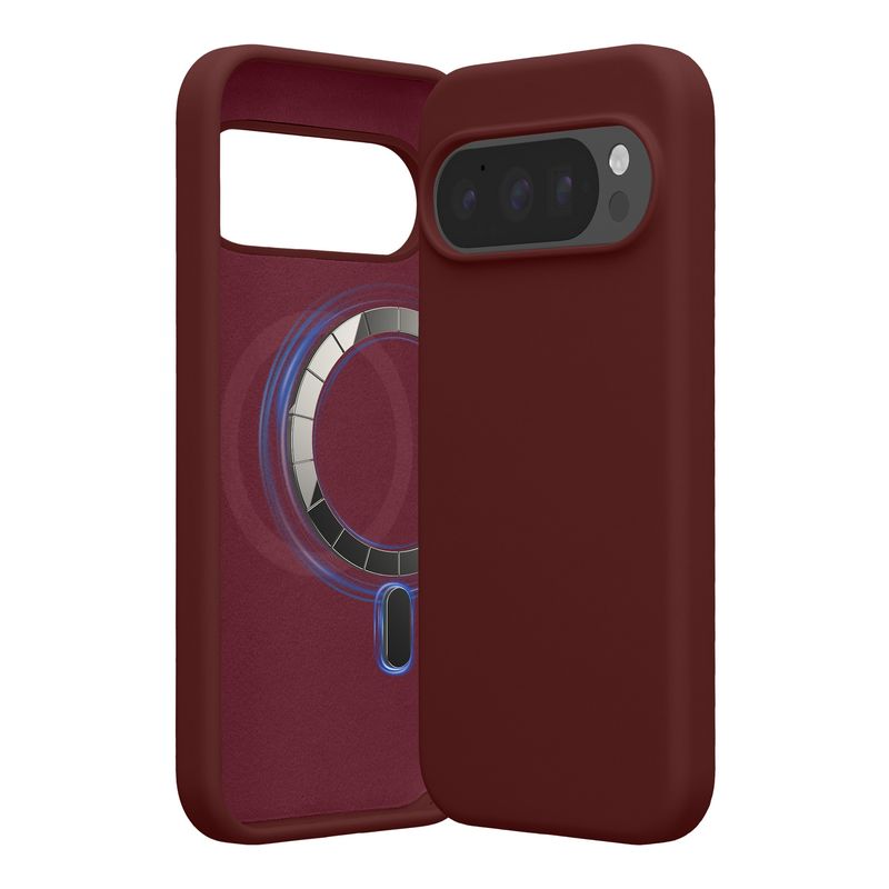 Laptop, Telefoane si Tablete - Telefoane mobile si accesorii - Accesorii Telefoane - Huse telefoane - Husa Kwmobile pentru Google Pixel 10/Pixel 10 Pro, compatibilitate MagSafe, silicon, mov, bordo - Infinity.ro