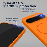 Laptop, Telefoane si Tablete - Telefoane mobile si accesorii - Accesorii Telefoane - Huse telefoane - Husa Kwmobile pentru Google Pixel 10/Pixel 10 Pro, compatibilitate MagSafe, silicon, portocaliu - Infinity.ro