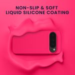 Laptop, Telefoane si Tablete - Telefoane mobile si accesorii - Accesorii Telefoane - Huse telefoane - Husa Kwmobile pentru Google Pixel 10/Pixel 10 Pro, compatibilitate MagSafe, silicon, roz neon - Infinity.ro