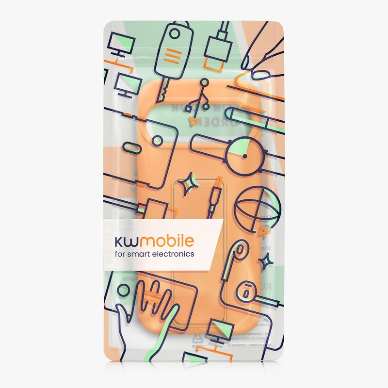 Laptop, Telefoane si Tablete - Telefoane mobile si accesorii - Accesorii Telefoane - Huse telefoane - Husa Kwmobile pentru Google Pixel 10/Pixel 10 Pro, functie stand, silicon, portocaliu - Infinity.ro