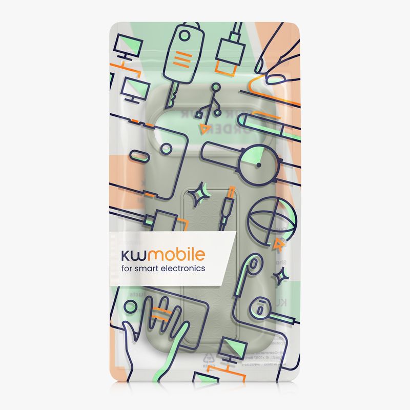 Laptop, Telefoane si Tablete - Telefoane mobile si accesorii - Accesorii Telefoane - Huse telefoane - Husa Kwmobile pentru Google Pixel 10/Pixel 10 Pro, functie stand, silicon, verde, gri - Infinity.ro