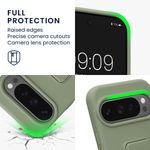 Laptop, Telefoane si Tablete - Telefoane mobile si accesorii - Accesorii Telefoane - Huse telefoane - Husa Kwmobile pentru Google Pixel 10/Pixel 10 Pro, functie stand, silicon, verde, gri - Infinity.ro