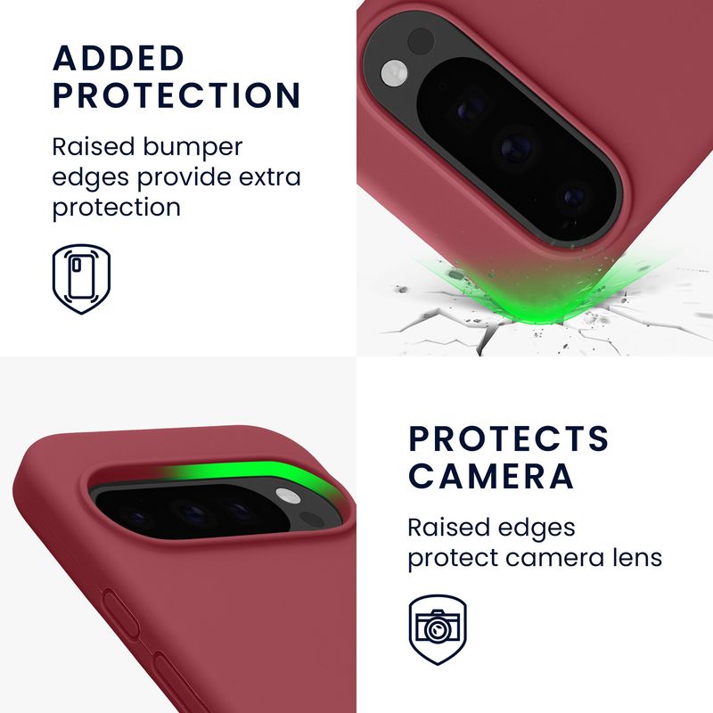 Laptop, Telefoane si Tablete - Telefoane mobile si accesorii - Accesorii Telefoane - Huse telefoane - Husa Kwmobile pentru Google Pixel 10/Pixel 10 Pro, incarcare wireless, anti-alunecare, silicon, roz - Infinity.ro