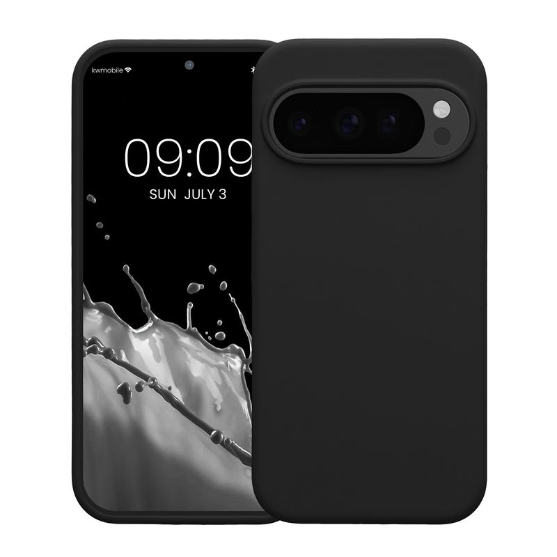 Laptop, Telefoane si Tablete - Telefoane mobile si accesorii - Accesorii Telefoane - Huse telefoane - Husa Kwmobile pentru Google Pixel 10/Pixel 10 Pro, incarcare wireless, anti-alunecare, silicon, negru - Infinity.ro
