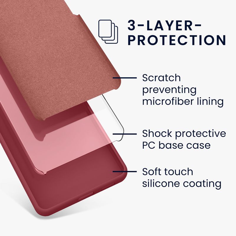 Laptop, Telefoane si Tablete - Telefoane mobile si accesorii - Accesorii Telefoane - Huse telefoane - Husa Kwmobile pentru Google Pixel 10/Pixel 10 Pro, incarcare wireless, anti-alunecare, silicon, roz - Infinity.ro