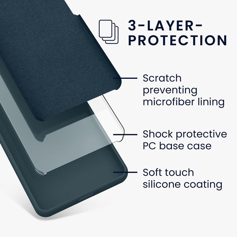 Laptop, Telefoane si Tablete - Telefoane mobile si accesorii - Accesorii Telefoane - Huse telefoane - Husa Kwmobile pentru Google Pixel 10/Pixel 10 Pro, incarcare wireless, silicon, ardezie - Infinity.ro