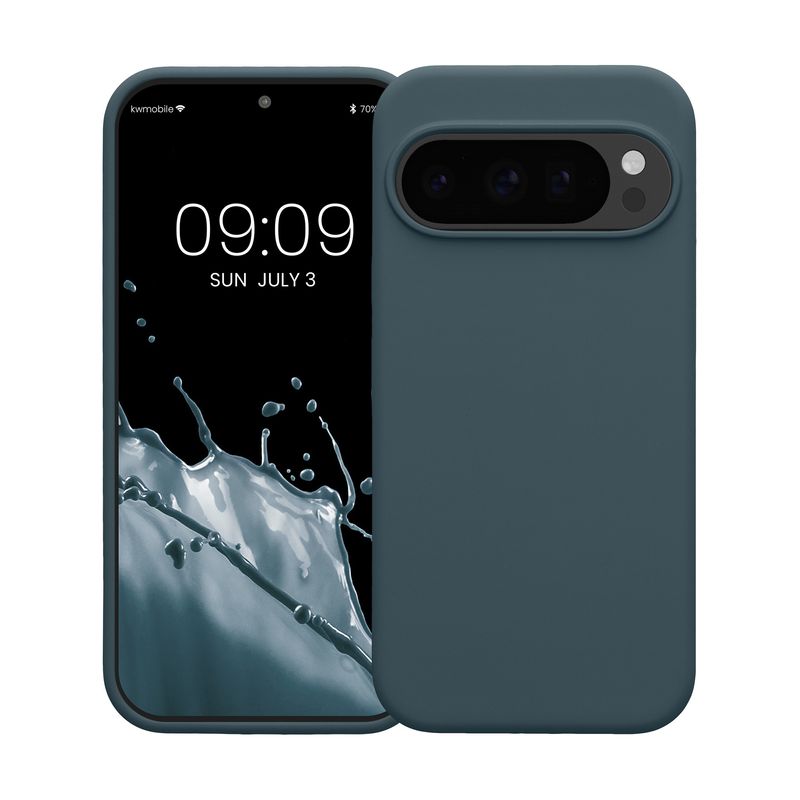 Laptop, Telefoane si Tablete - Telefoane mobile si accesorii - Accesorii Telefoane - Huse telefoane - Husa Kwmobile pentru Google Pixel 10/Pixel 10 Pro, incarcare wireless, silicon, ardezie - Infinity.ro
