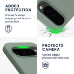 Laptop, Telefoane si Tablete - Telefoane mobile si accesorii - Accesorii Telefoane - Huse telefoane - Husa Kwmobile pentru Google Pixel 10/Pixel 10 Pro, incarcare wireless, anti-alunecare, silicon, verde - Infinity.ro