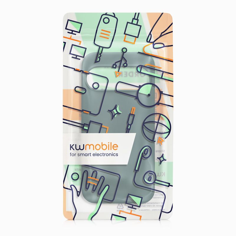 Laptop, Telefoane si Tablete - Telefoane mobile si accesorii - Accesorii Telefoane - Huse telefoane - Husa Kwmobile pentru Google Pixel 10/Pixel 10 Pro, incarcare wireless, silicon, albastru verzui - Infinity.ro
