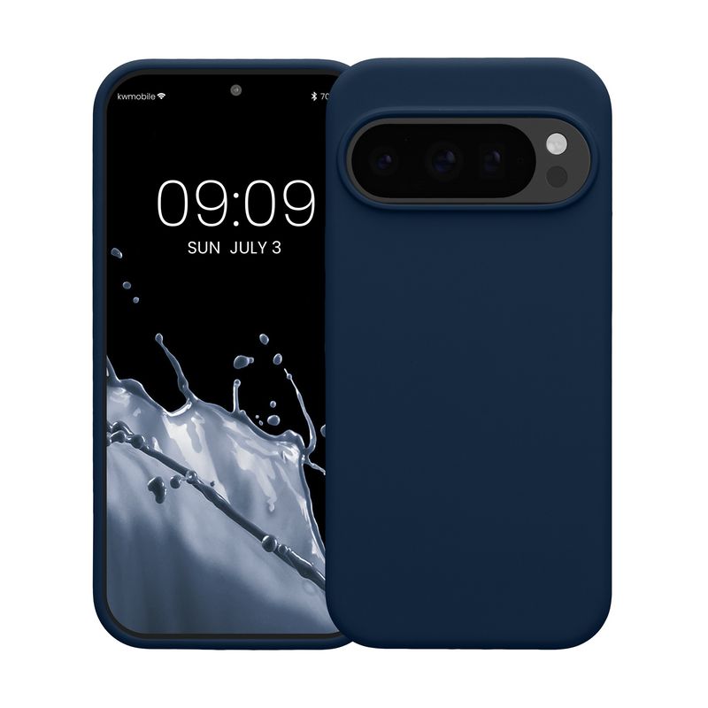 Laptop, Telefoane si Tablete - Telefoane mobile si accesorii - Accesorii Telefoane - Huse telefoane - Husa Kwmobile pentru Google Pixel 10/Pixel 10 Pro, incarcare wireless, silicon, bleumarin - Infinity.ro