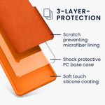 Laptop, Telefoane si Tablete - Telefoane mobile si accesorii - Accesorii Telefoane - Huse telefoane - Husa Kwmobile pentru Google Pixel 10/Pixel 10 Pro, incarcare wireless, anti-alunecare, silicon, portocaliu - Infinity.ro