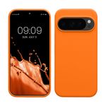 Laptop, Telefoane si Tablete - Telefoane mobile si accesorii - Accesorii Telefoane - Huse telefoane - Husa Kwmobile pentru Google Pixel 10/Pixel 10 Pro, incarcare wireless, anti-alunecare, silicon, portocaliu - Infinity.ro