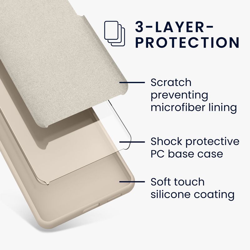 Laptop, Telefoane si Tablete - Telefoane mobile si accesorii - Accesorii Telefoane - Huse telefoane - Husa Kwmobile pentru Google Pixel 10/Pixel 10 Pro, incarcare wireless, silicon, crem - Infinity.ro
