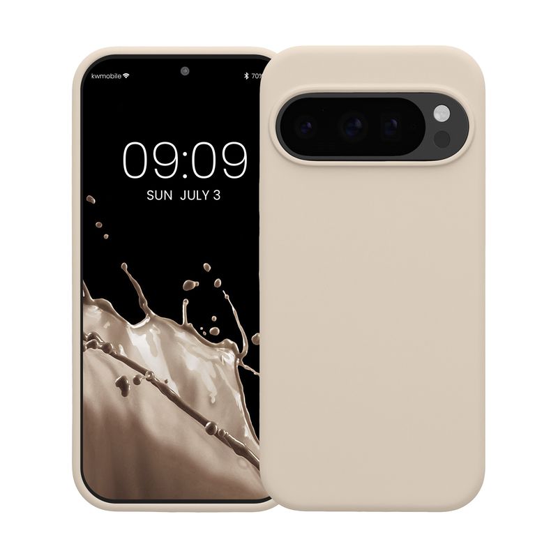 Laptop, Telefoane si Tablete - Telefoane mobile si accesorii - Accesorii Telefoane - Huse telefoane - Husa Kwmobile pentru Google Pixel 10/Pixel 10 Pro, incarcare wireless, silicon, crem - Infinity.ro