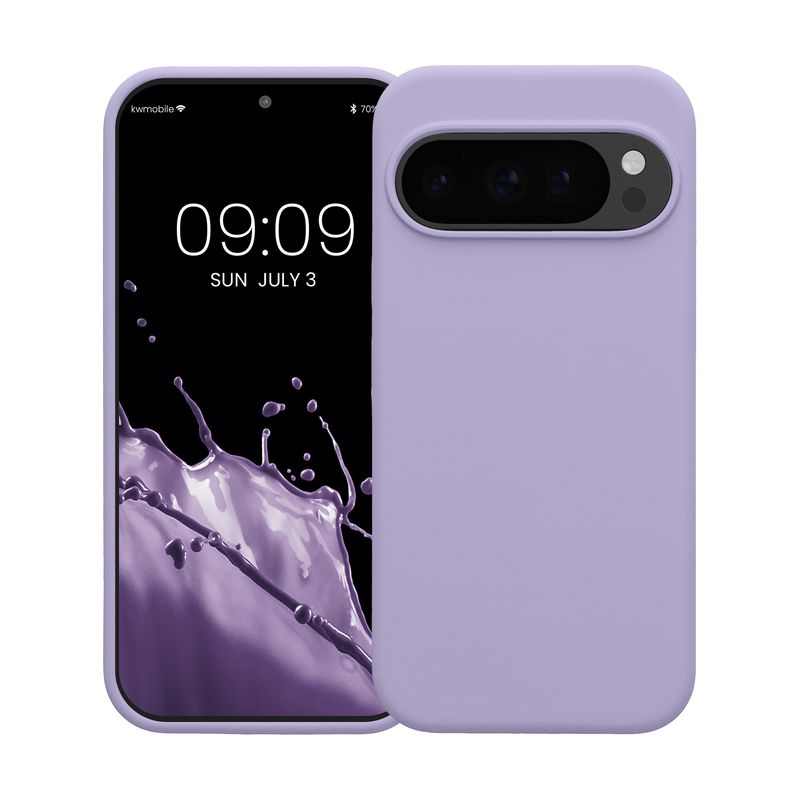 Laptop, Telefoane si Tablete - Telefoane mobile si accesorii - Accesorii Telefoane - Huse telefoane - Husa Kwmobile pentru Google Pixel 10/Pixel 10 Pro, incarcare wireless, silicon, lavanda - Infinity.ro