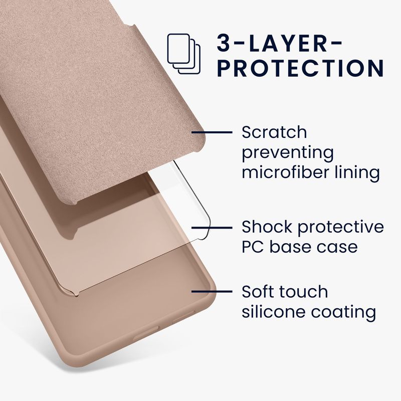 Laptop, Telefoane si Tablete - Telefoane mobile si accesorii - Accesorii Telefoane - Huse telefoane - Husa Kwmobile pentru Google Pixel 10/Pixel 10 Pro, incarcare wireless, silicon, bej - Infinity.ro