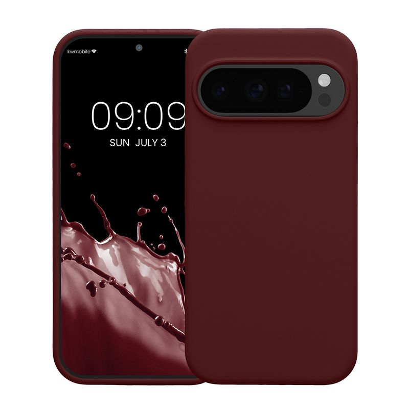 Laptop, Telefoane si Tablete - Telefoane mobile si accesorii - Accesorii Telefoane - Huse telefoane - Husa Kwmobile pentru Google Pixel 10/Pixel 10 Pro, incarcare wireless, silicon, mov, bordo - Infinity.ro