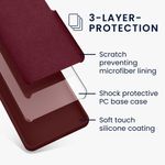 Laptop, Telefoane si Tablete - Telefoane mobile si accesorii - Accesorii Telefoane - Huse telefoane - Husa Kwmobile pentru Google Pixel 10/Pixel 10 Pro, incarcare wireless, silicon, mov, bordo - Infinity.ro