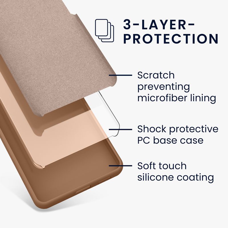 Laptop, Telefoane si Tablete - Telefoane mobile si accesorii - Accesorii Telefoane - Huse telefoane - Husa Kwmobile pentru Google Pixel 10/Pixel 10 Pro, incarcare wireless, silicon, maro - Infinity.ro