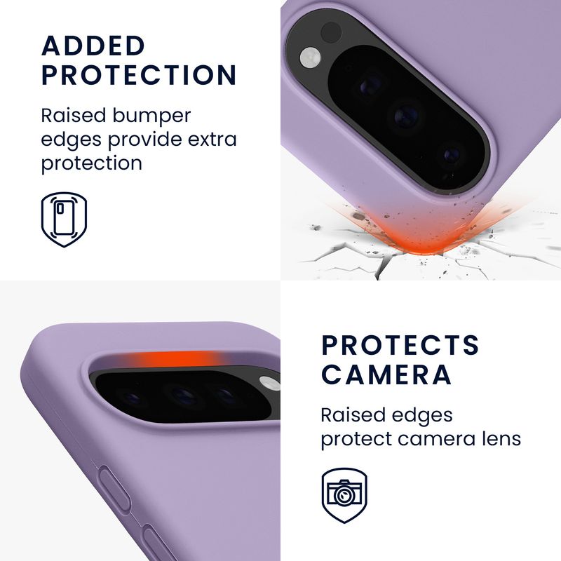 Laptop, Telefoane si Tablete - Telefoane mobile si accesorii - Accesorii Telefoane - Huse telefoane - Husa Kwmobile pentru Google Pixel 10/Pixel 10 Pro, incarcare wireless, silicon, mov violet - Infinity.ro