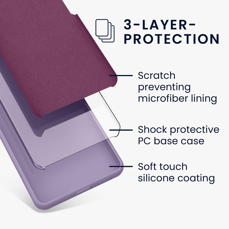Laptop, Telefoane si Tablete - Telefoane mobile si accesorii - Accesorii Telefoane - Huse telefoane - Husa Kwmobile pentru Google Pixel 10/Pixel 10 Pro, incarcare wireless, silicon, mov violet - Infinity.ro