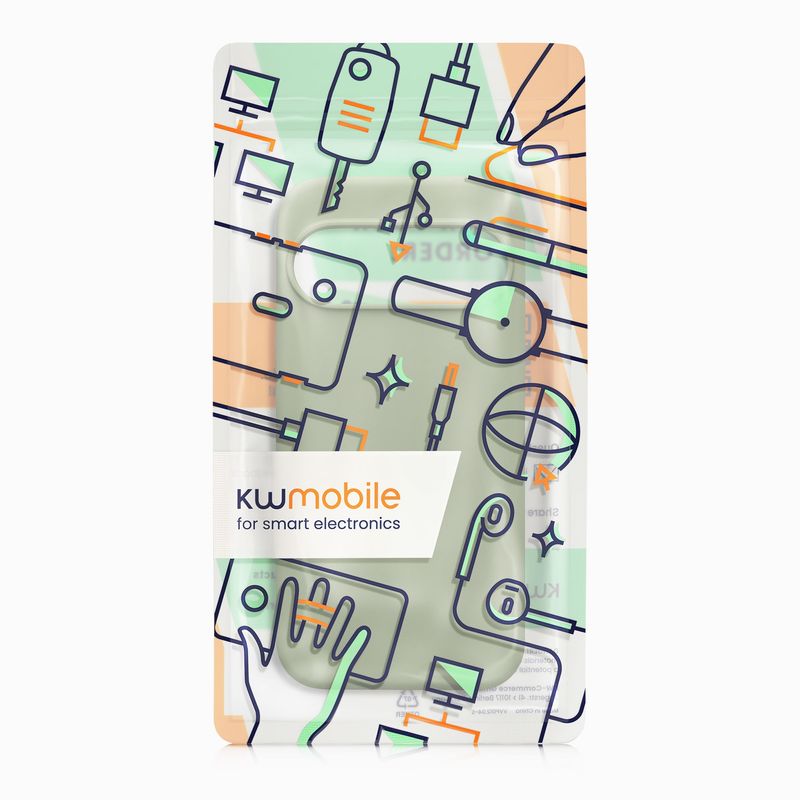 Laptop, Telefoane si Tablete - Telefoane mobile si accesorii - Accesorii Telefoane - Huse telefoane - Husa Kwmobile pentru Google Pixel 10/Pixel 10 Pro, incarcare wireless, silicon, verde, gri - Infinity.ro
