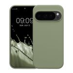 Laptop, Telefoane si Tablete - Telefoane mobile si accesorii - Accesorii Telefoane - Huse telefoane - Husa Kwmobile pentru Google Pixel 10/Pixel 10 Pro, incarcare wireless, silicon, verde, gri - Infinity.ro
