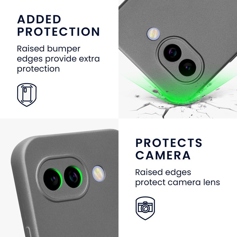 Laptop, Telefoane si Tablete - Telefoane mobile si accesorii - Accesorii Telefoane - Huse telefoane - Husa Kwmobile pentru Google Pixel 10a, anti-alunecare, protectie la zgarieturi, silicon, gri - Infinity.ro