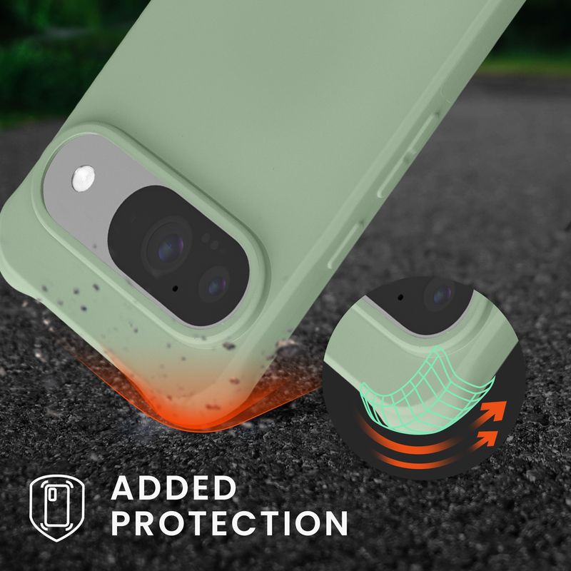 Laptop, Telefoane si Tablete - Telefoane mobile si accesorii - Accesorii Telefoane - Huse telefoane - Husa Kwmobile pentru Google Pixel 10/Pixel 10 Pro, protectie la socuri, silicon, verde - Infinity.ro