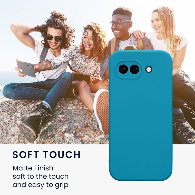 Laptop, Telefoane si Tablete - Telefoane mobile si accesorii - Accesorii Telefoane - Huse telefoane - Husa Kwmobile pentru Google Pixel 10a, anti-alunecare, protectie la zgarieturi, silicon, albastru - Infinity.ro