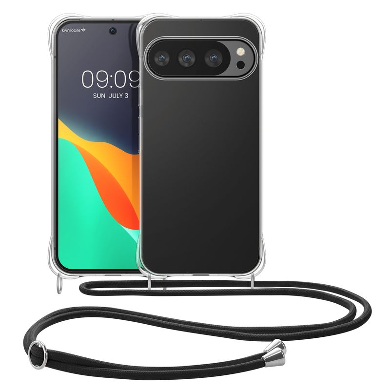 Laptop, Telefoane si Tablete - Telefoane mobile si accesorii - Accesorii Telefoane - Huse telefoane - Husa Kwmobile pentru Google Pixel 10/Pixel 10 Pro, protectie la socuri, TPU, transparent, negru - Infinity.ro