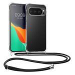 Laptop, Telefoane si Tablete - Telefoane mobile si accesorii - Accesorii Telefoane - Huse telefoane - Husa Kwmobile pentru Google Pixel 10/Pixel 10 Pro, protectie la socuri, TPU, transparent, negru - Infinity.ro