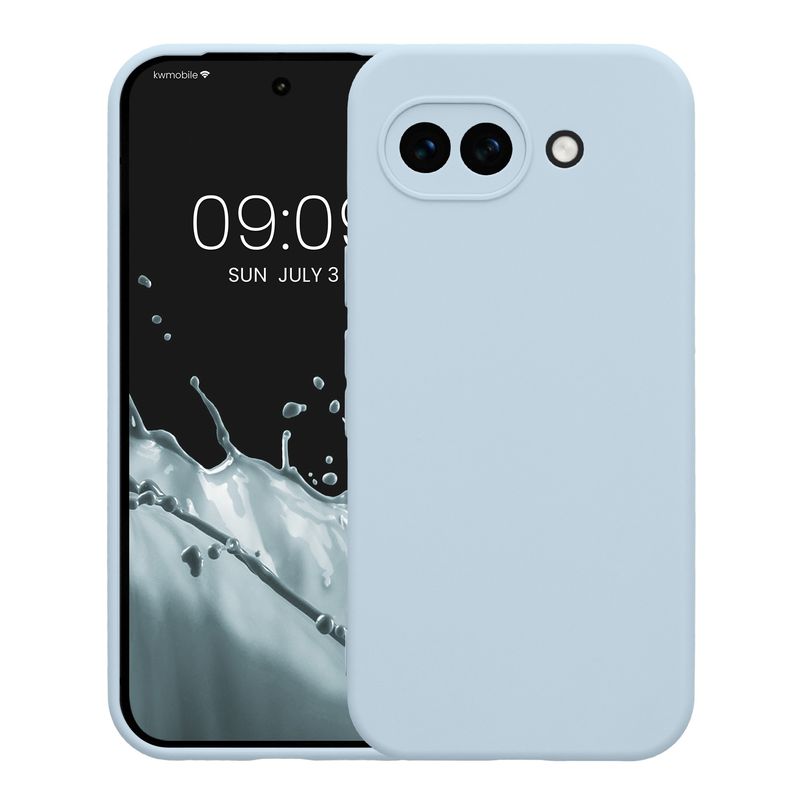 Laptop, Telefoane si Tablete - Telefoane mobile si accesorii - Accesorii Telefoane - Huse telefoane - Husa Kwmobile pentru Google Pixel 10a, anti-alunecare, silicon, albastru deschis - Infinity.ro