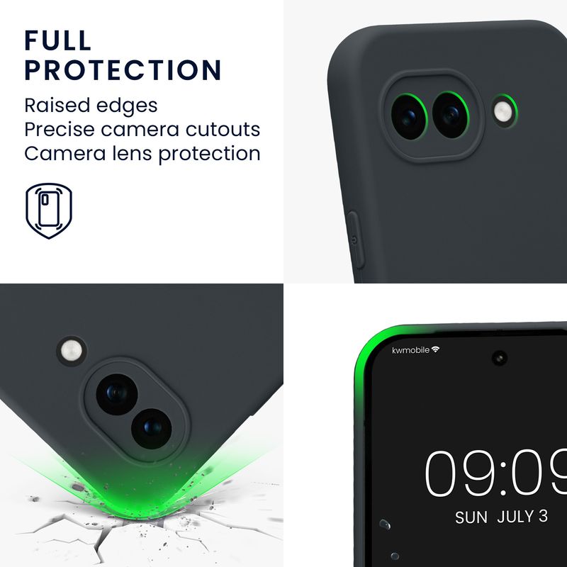 Laptop, Telefoane si Tablete - Telefoane mobile si accesorii - Accesorii Telefoane - Huse telefoane - Husa Kwmobile pentru Google Pixel 10a, anti-alunecare, silicon, afine - Infinity.ro
