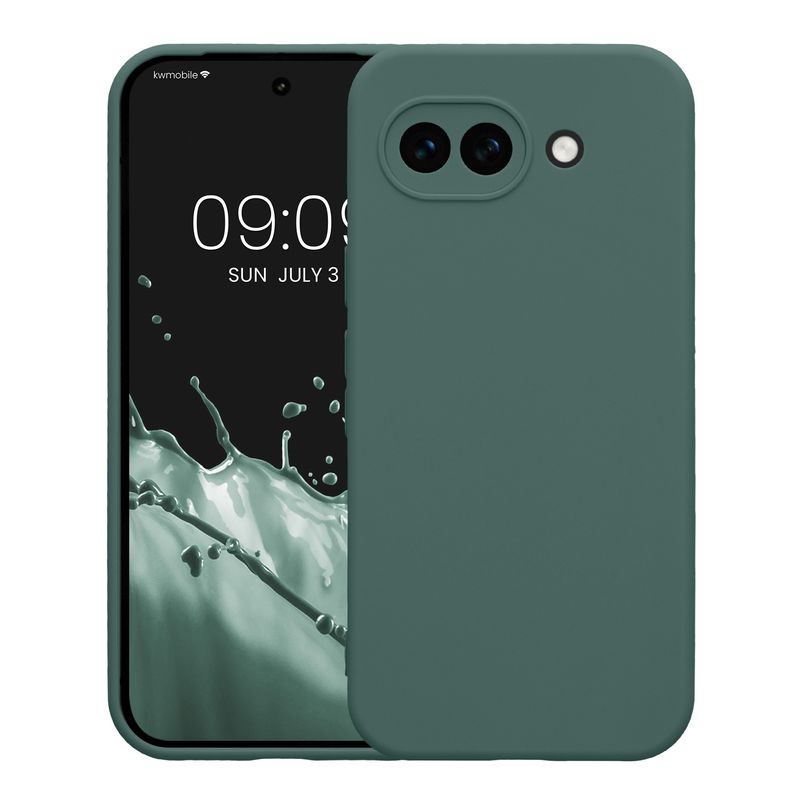 Laptop, Telefoane si Tablete - Telefoane mobile si accesorii - Accesorii Telefoane - Huse telefoane - Husa Kwmobile pentru Google Pixel 10a, anti-alunecare, silicon, albastru verzui - Infinity.ro