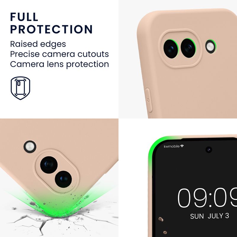 Laptop, Telefoane si Tablete - Telefoane mobile si accesorii - Accesorii Telefoane - Huse telefoane - Husa Kwmobile pentru Google Pixel 10a, anti-alunecare, silicon, bej - Infinity.ro