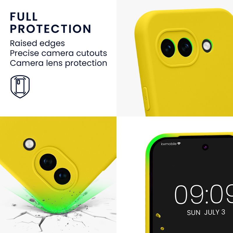 Laptop, Telefoane si Tablete - Telefoane mobile si accesorii - Accesorii Telefoane - Huse telefoane - Husa Kwmobile pentru Google Pixel 10a, anti-alunecare, silicon, galben - Infinity.ro