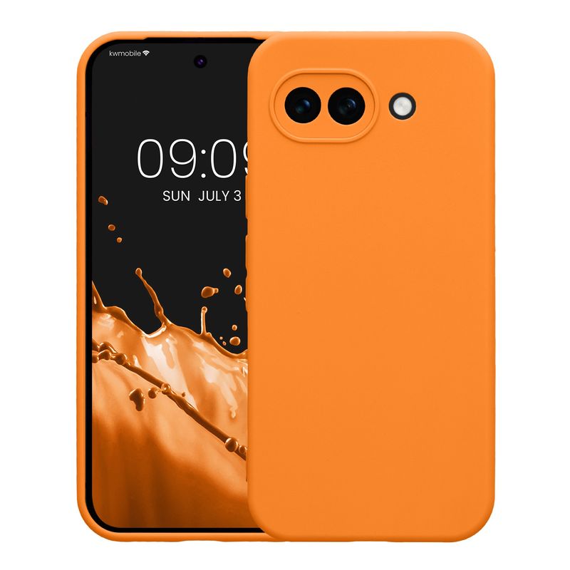 Laptop, Telefoane si Tablete - Telefoane mobile si accesorii - Accesorii Telefoane - Huse telefoane - Husa Kwmobile pentru Google Pixel 10a, anti-alunecare, silicon, portocaliu - Infinity.ro