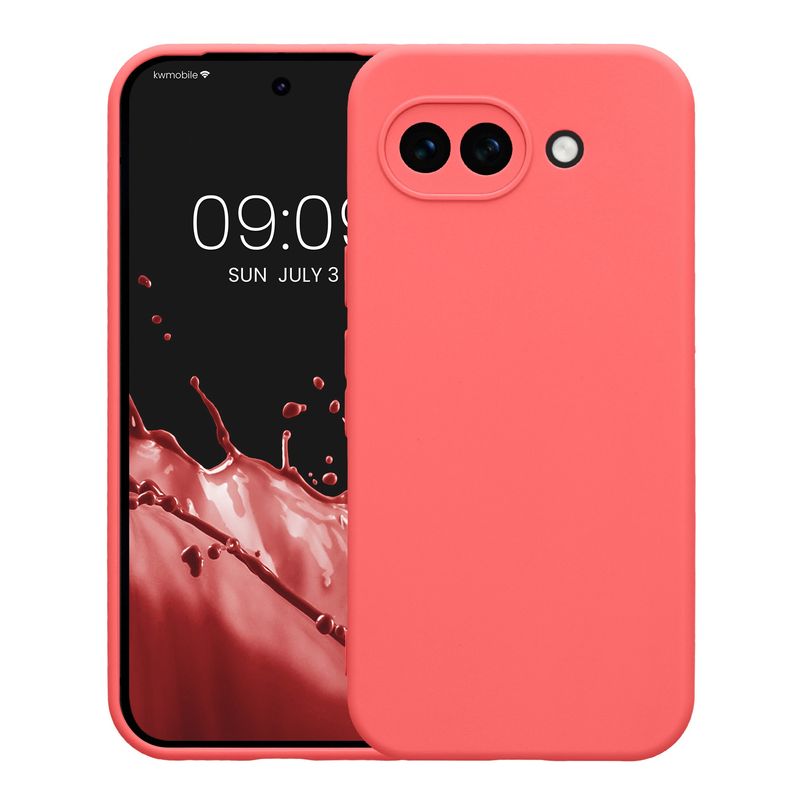 Laptop, Telefoane si Tablete - Telefoane mobile si accesorii - Accesorii Telefoane - Huse telefoane - Husa Kwmobile pentru Google Pixel 10a, anti-alunecare, silicon, coral - Infinity.ro