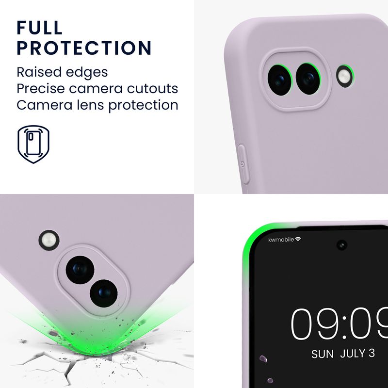 Laptop, Telefoane si Tablete - Telefoane mobile si accesorii - Accesorii Telefoane - Huse telefoane - Husa Kwmobile pentru Google Pixel 10a, anti-alunecare, silicon, lavanda - Infinity.ro