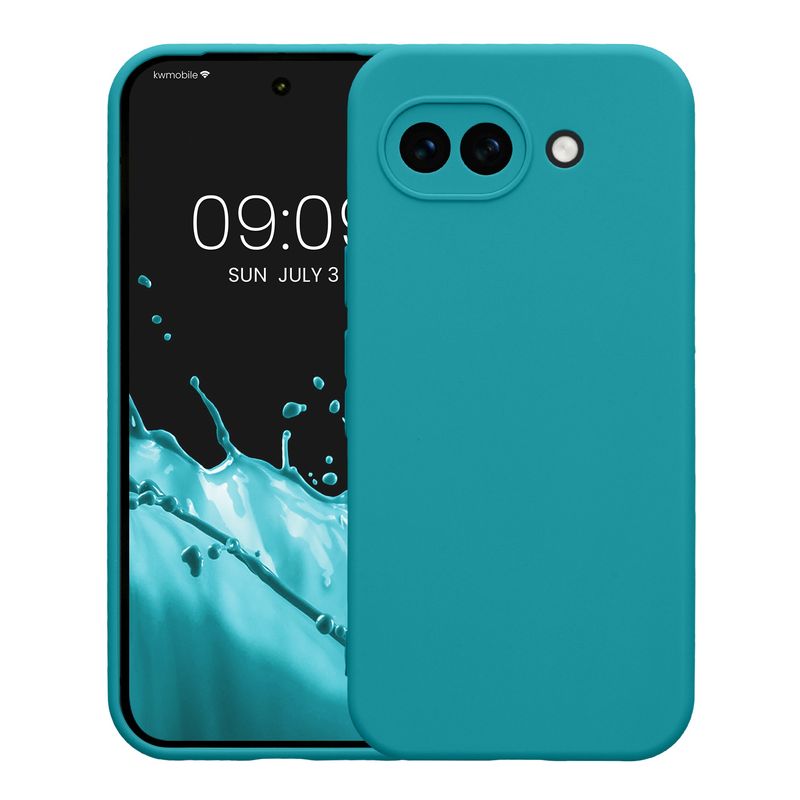 Laptop, Telefoane si Tablete - Telefoane mobile si accesorii - Accesorii Telefoane - Huse telefoane - Husa Kwmobile pentru Google Pixel 10a, anti-alunecare, silicon, turcoaz mat - Infinity.ro