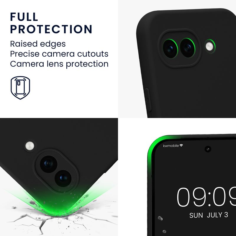 Laptop, Telefoane si Tablete - Telefoane mobile si accesorii - Accesorii Telefoane - Huse telefoane - Husa Kwmobile pentru Google Pixel 10a, anti-alunecare, silicon, negru - Infinity.ro