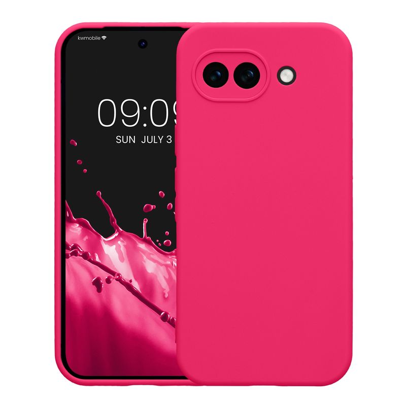 Laptop, Telefoane si Tablete - Telefoane mobile si accesorii - Accesorii Telefoane - Huse telefoane - Husa Kwmobile pentru Google Pixel 10a, anti-alunecare, silicon, roz neon - Infinity.ro