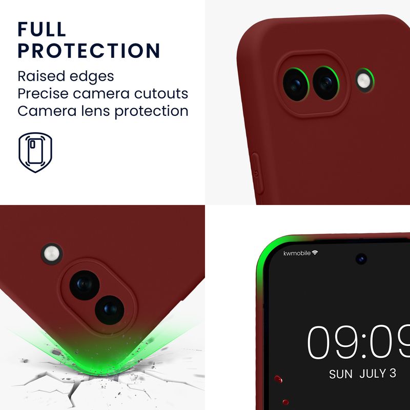 Laptop, Telefoane si Tablete - Telefoane mobile si accesorii - Accesorii Telefoane - Huse telefoane - Husa Kwmobile pentru Google Pixel 10a, anti-alunecare, silicon, rosu - Infinity.ro
