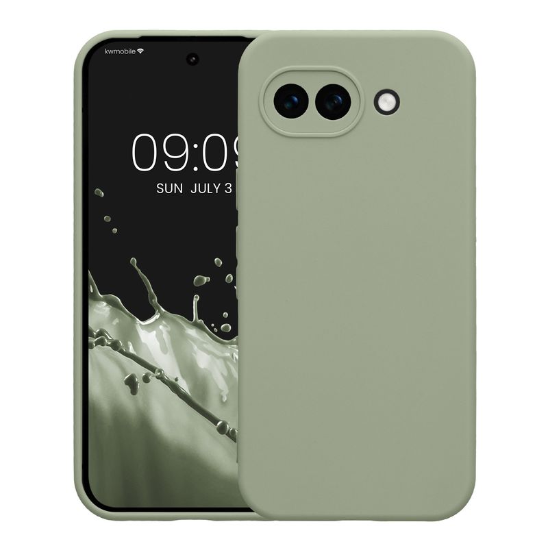Laptop, Telefoane si Tablete - Telefoane mobile si accesorii - Accesorii Telefoane - Huse telefoane - Husa Kwmobile pentru Google Pixel 10a, anti-alunecare, silicon, verde, gri - Infinity.ro